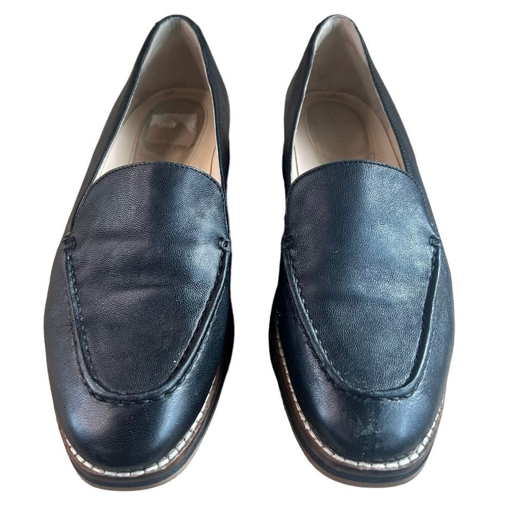 Cole Haan Grand Zeros black leather slip on loafers